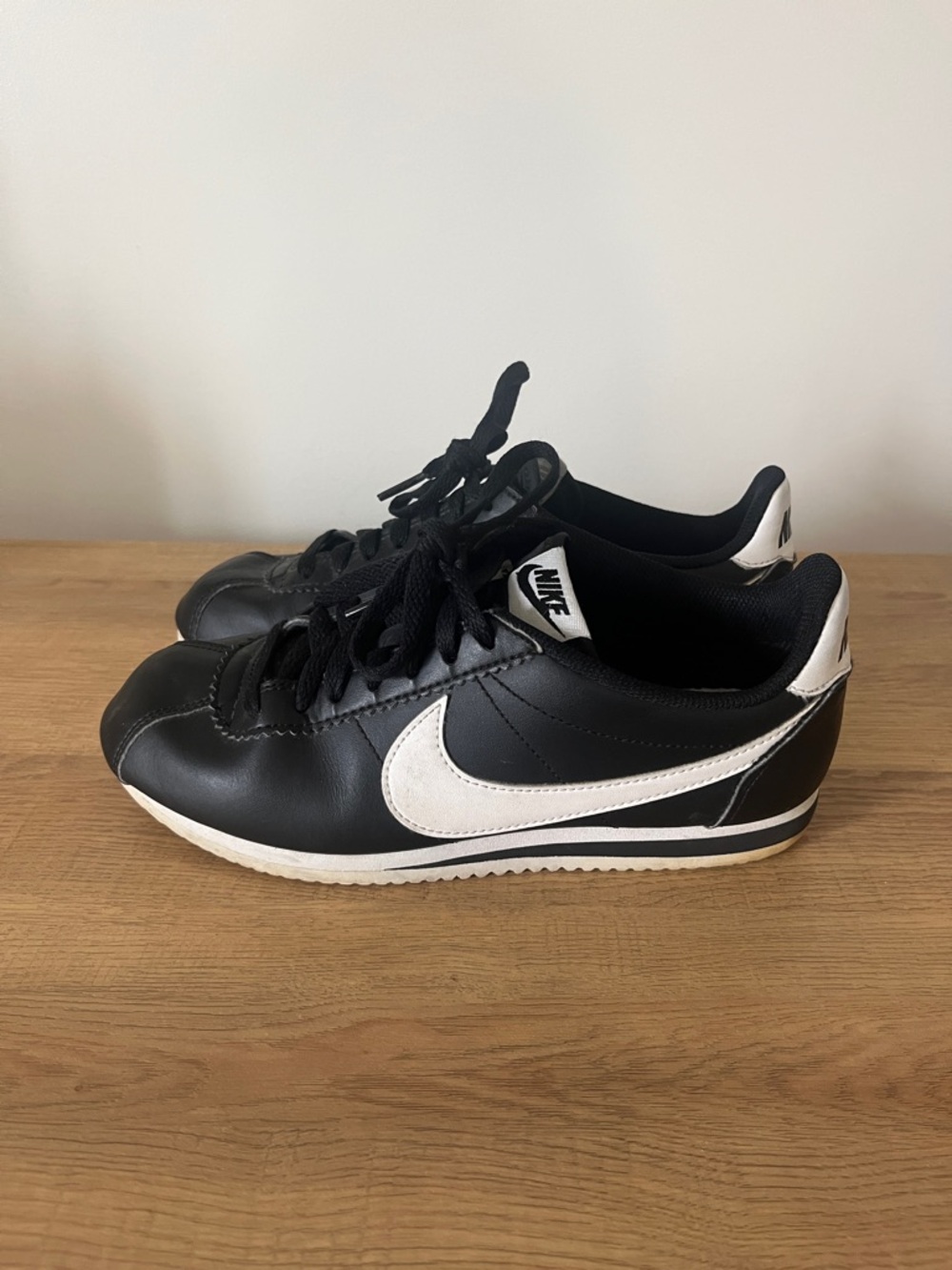 Nike - Cortez Black and White Leather Sneakers